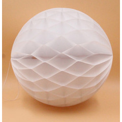 Бумажный шар соты белый 30 см