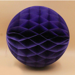 Бумажный шар соты тёмно-синий 30 см