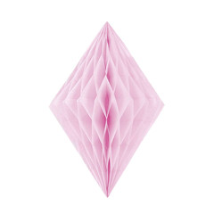 Бумажный Ромб соты розовый 10 см