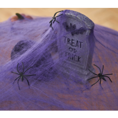 Паутина фиолетовая с 2 пауками 1х1м