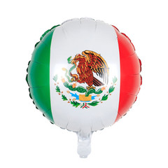 Фольгированный шар Мексиканский флаг 46см