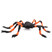 Паук декоративный черно-оранжевый с гибкими лапками 75см