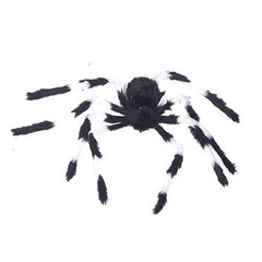 Паук декоративный черно-белый с гибкими лапками 75см
