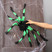 Паук декоративный черно-зеленый с гибкими лапками 75см