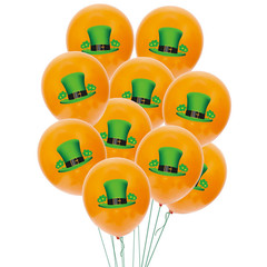 Набор воздушных шариков Шляпа Леприкона День Святого Патрика, 10шт
