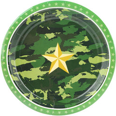 Тарелки Звездный Камуфляж, Темно-зеленый, 18 см, 6 шт