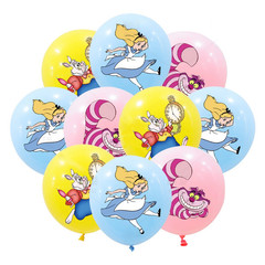 Набор воздушный шариков Алиса в стране Чудес 10шт