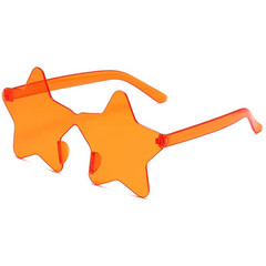 Карнавальные очки Звезды оранжевые