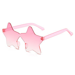 Карнавальные очки Звезды розовый градиент